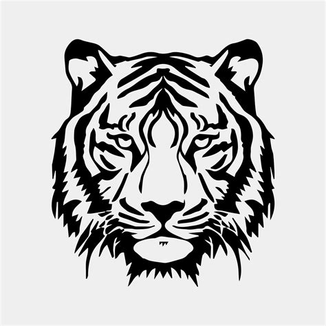 black and white tiger face